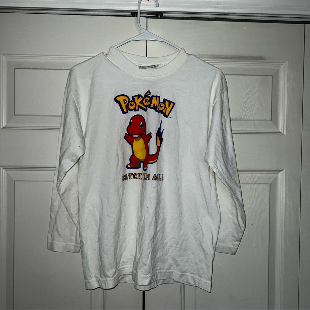 vintage LEE 1999 pokémon charmander long sleeve tee youth XL